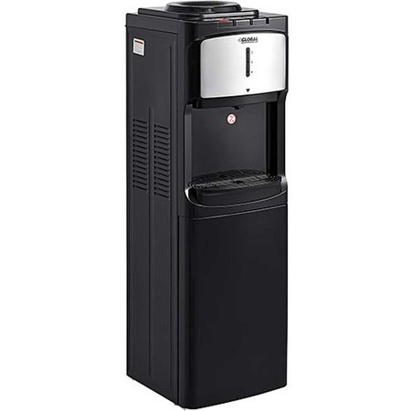 GLOBAL INDUSTRIAL Tri-Temp Top Load Water Dispenser, Black with Stainless 670437
